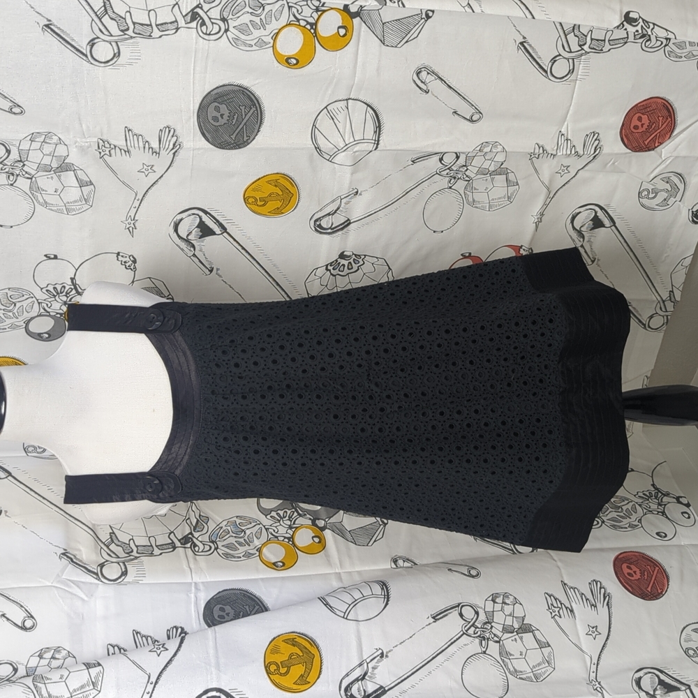 Black Eyelet Pinafore Babydoll Dress